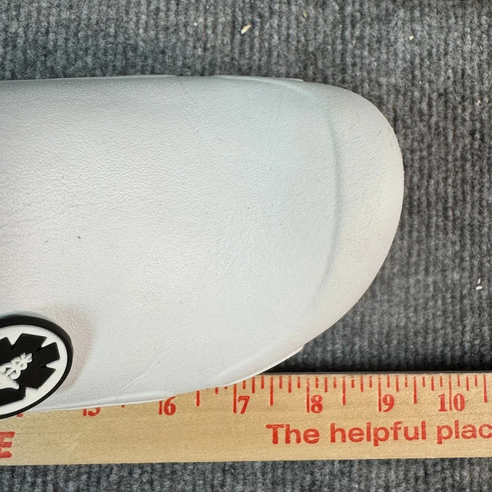 White Nursing Clogs Slip On Professional Work Shoes Medical Caduceus Size 3